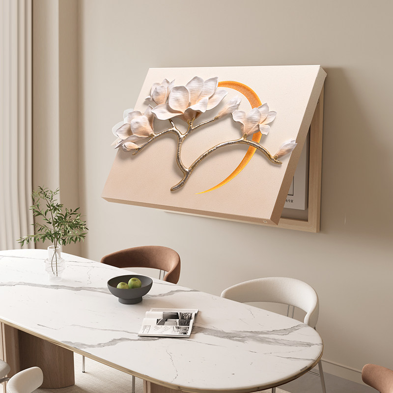 现代简约浮雕电箱轻奢客厅遮挡箱挂画高级感餐厅壁画电表箱装饰画,淘宝优惠券,粉丝福利购,淘宝优惠卷