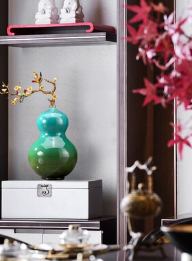 速发新中芦轻公葫式摆件招财办奢室玄关客厅家居装饰品高档乔迁送