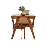 Чайный стол и стул Комбинированный балкон -кресло кресло с твердым деревом квадратный стол небольшая квартира сеть красная творческая переговоры и кресло могут сложить стулья