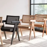 Скандинавский стул из ротанга, бытовой стул из ротанга, магазин чая с молоком, складной стул из ротанга, стул для отдыха, кафе, обеденный стул, стул Чандигарх