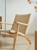 Веревочная сплошная древесина с твердым деревом председателем скандинавского кресла для отдыха японского стиля тихий ветер маленькая квартира ленивый стул