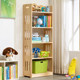 Solid wood bookshelves floor-standing cabinet on desktop