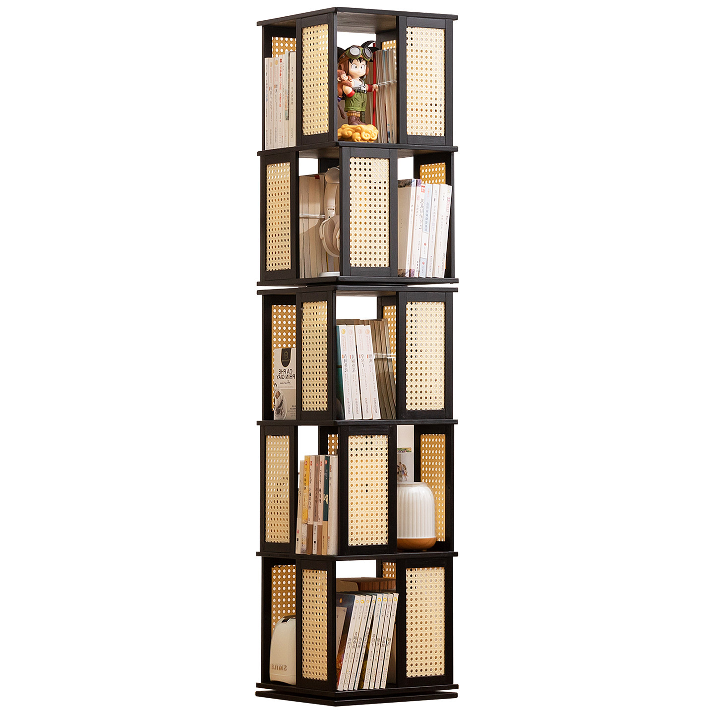 旋转书架360度落地置物架书柜子家用绘本架儿童客厅储物一体靠墙,淘宝优惠券,粉丝福利购,淘宝优惠卷