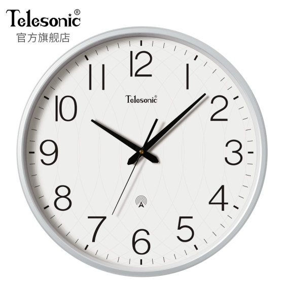 TELESONIC wall clock home fashionable and silent