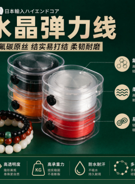 高档盒装透明水晶弹力线