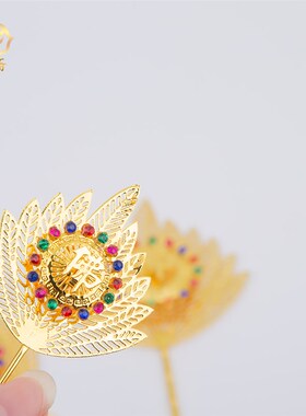 速发合金鹅毛蒲扇法器孔明诸葛亮济公手里拿子法的小扇器神像配件