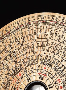 速发桃厅雕门指南针罗经仪摆件高精度罗盘客木刻厅门口摆设用品