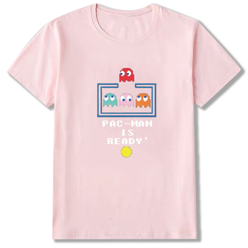 周边pacman吃豆人联名男女情侣t恤 火线够够够T恤