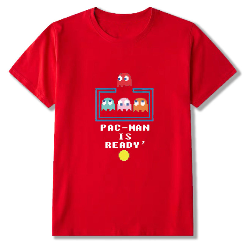 周边pacman吃豆人联名男女情侣t恤 火线够够够T恤