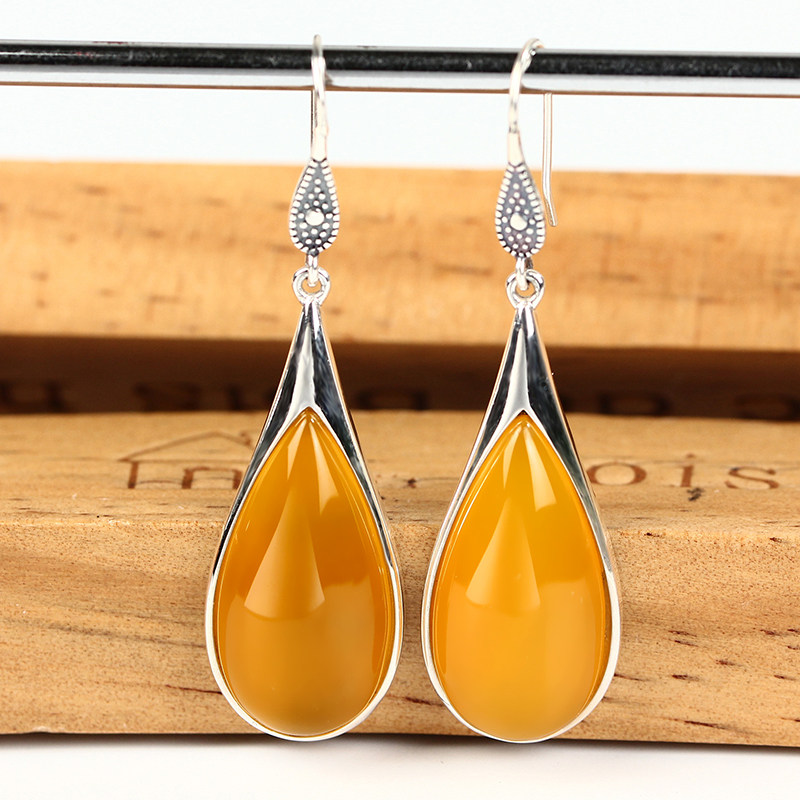 嘉顺银饰显脸瘦天然长款气质耳环 嘉顺耳环