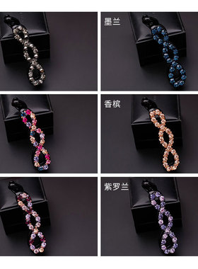 网红新款中号镶钻简约风香蕉夹