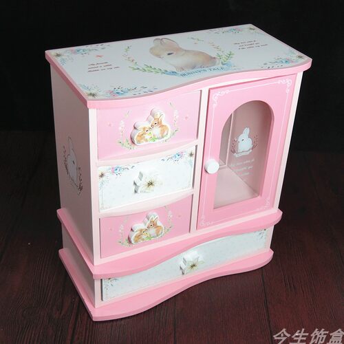 KT猫凯蒂猫首饰盒木质独角兽公主欧式收纳盒手饰品盒女孩生日礼物 - 图1