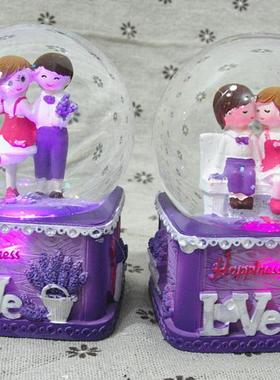 发光雪花儿童朋友学生公主水晶球