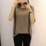 Летняя одежда, трикотажная базовая приятная телу тонкая футболка с коротким рукавом, коллекция 2023, популярно в интернете