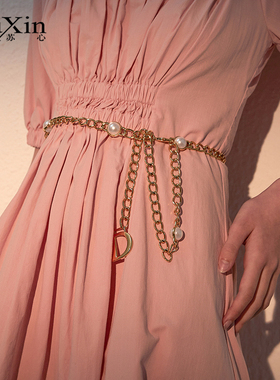 苏心小众设计款长金属色配饰珍珠