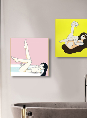 天野健挂画酒店走廊卧室氛围装饰画浴室维纳斯美女正方形网红壁画