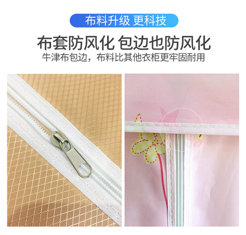 简易衣柜家用卧室组装布衣柜钢管结实耐用出租房屋衣橱柜子经济型 - 图1