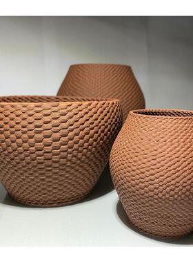 现货陶瓷d陶泥陶土打印花瓶摆件艺术品