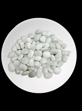速发精品白雨花石 白色精品鹅卵石 水池装林鱼缸景造园饰美子