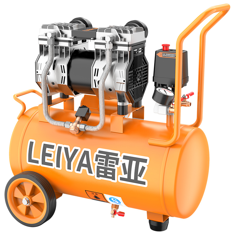 雷亚无油静音空压机小型220v高压工业级空气压缩机气泵木工打气泵
