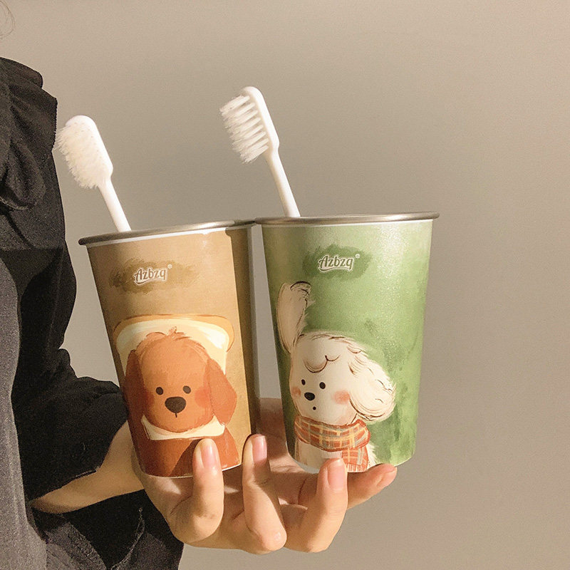 儿童漱口杯刷牙女孩男孩防霉抗菌不锈钢可爱卡通牙缸2026新款防摔,淘宝优惠券,粉丝福利购,淘宝优惠卷