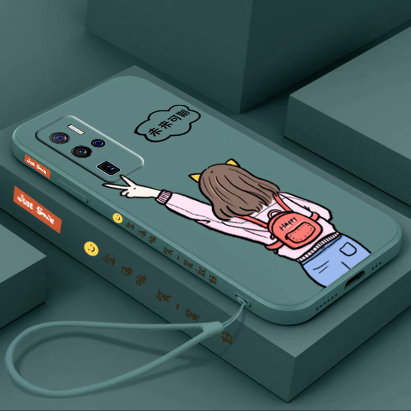 送手绳vivox50手机壳未来可期x50pro女款液态硅胶软壳x50pro+挂绳全包镜头磨砂保护套创意防摔新款网红个性,淘宝优惠券,粉丝福利购,淘宝优惠卷