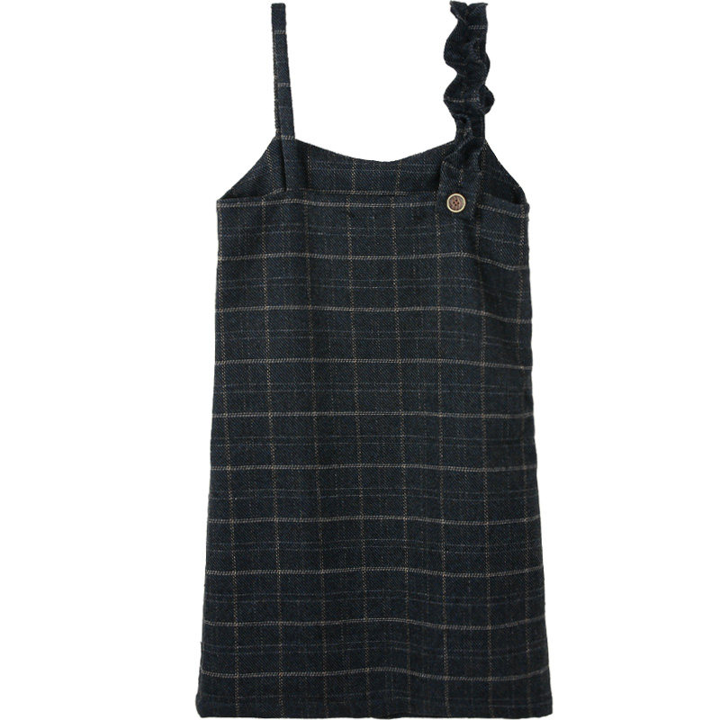 仙蓓丽背带裙女格子2020毛呢连衣裙 仙蓓丽连衣裙