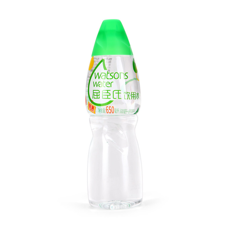 屈臣氏蒸馏水制法饮用水纯净水650ml*15瓶蒸馏水 整箱 瓶装jd