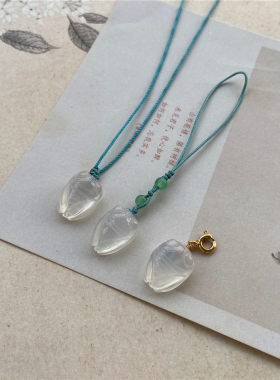 知了天然吊坠迷你一鸣惊人玉髓