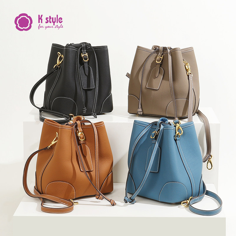 真皮2020新款潮秋冬大容量水桶包 kstyle女士包袋