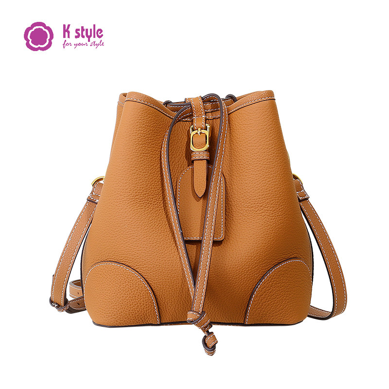 真皮2020新款潮秋冬大容量水桶包 kstyle女士包袋