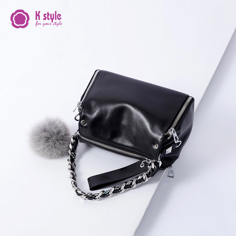 女2020新款网红小黑包简约波士顿包 kstyle女士包袋