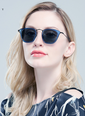 KHOTY偏光蝶形复古女配镜太阳镜