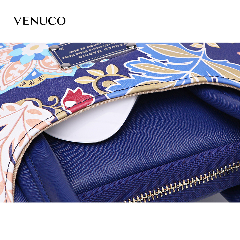 venuco14寸女手提公文包复古印花 venuco女士包袋