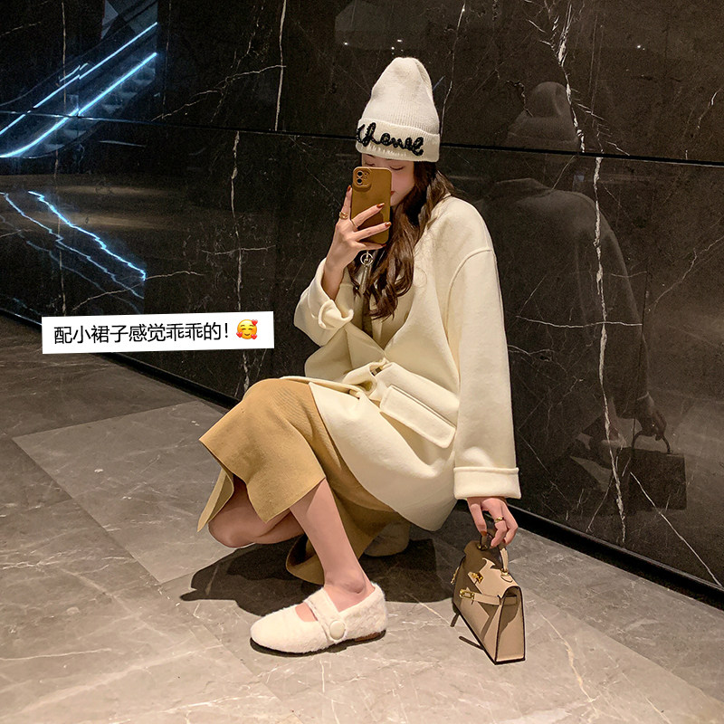 【一力米灰】软糯平底外穿毛毛鞋女2025秋冬新款浅口圆头玛丽珍鞋,淘宝优惠券,粉丝福利购,淘宝优惠卷