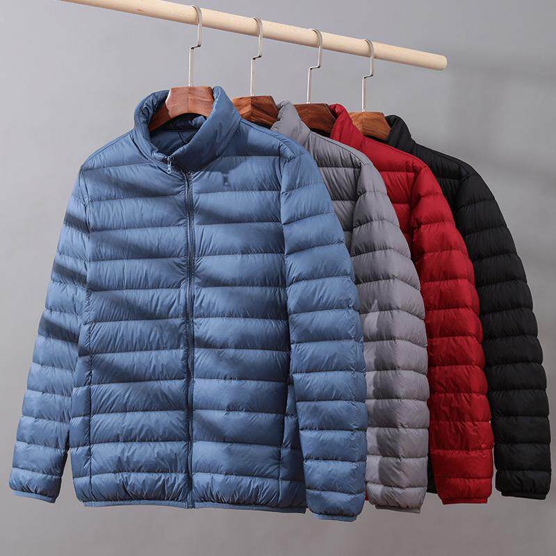 轻薄羽绒服男2025年秋冬季新款男士立领休闲保暖短款外套百搭纯色