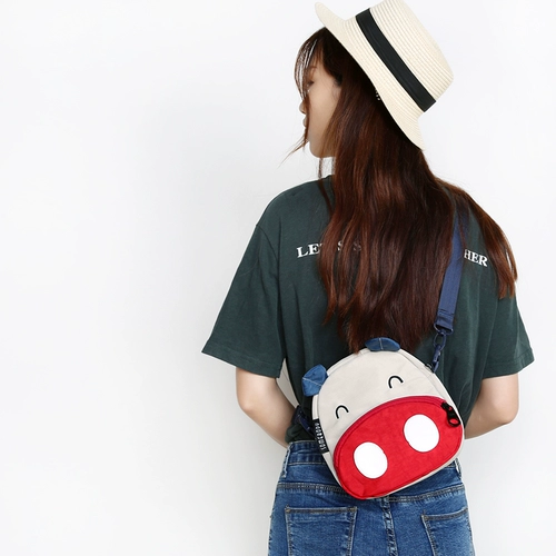 三色补丁 Демисезонная небольшая сумка, мультяшная сумка на одно плечо для отдыха, милый картхолдер, сумка через плечо