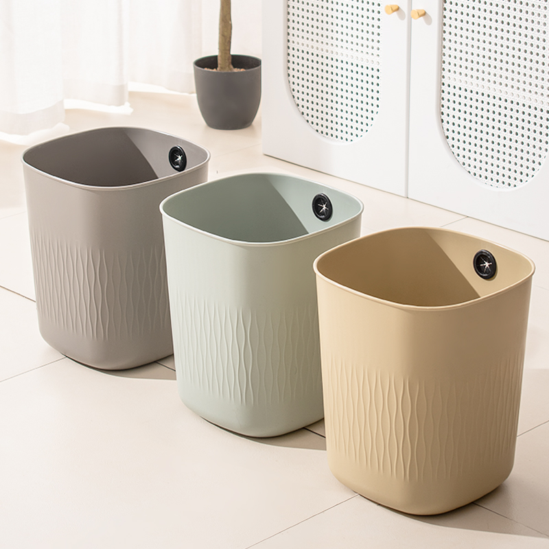 垃圾桶高颜值ins风大号大容量家用厨房卧室厕所简约创意无盖纸篓 - 图3