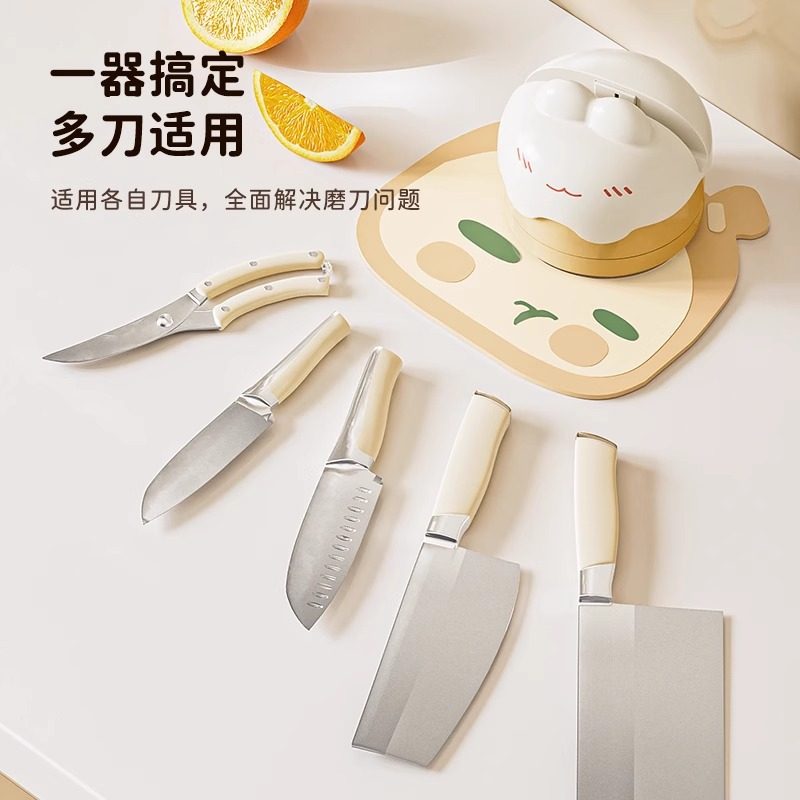 圆形吸盘磨刀石家用厨房磨菜刀剪刀工具神器新款专业快速磨刀器,淘宝优惠券,粉丝福利购,淘宝优惠卷