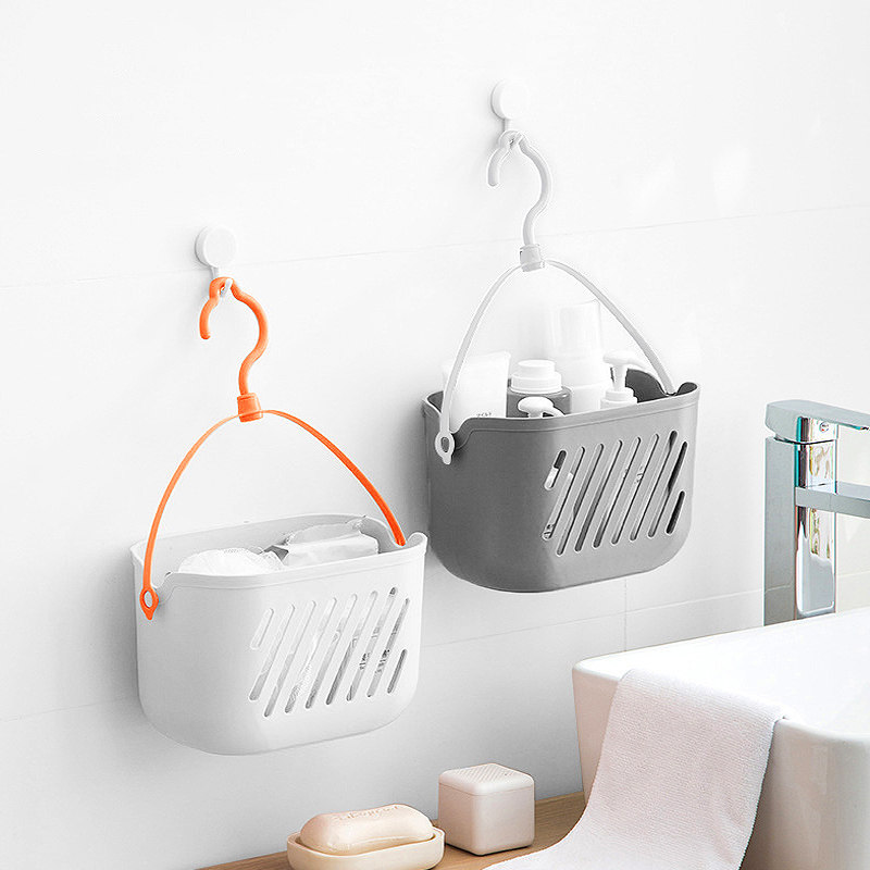 洗澡篮子手提浴室挂式收纳挂篮小澡篮卫生间塑料收纳筐壁挂置物篮,淘宝优惠券,粉丝福利购,淘宝优惠卷