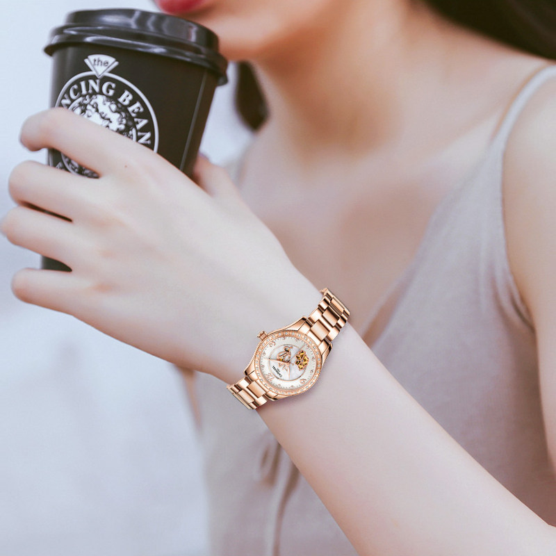 正品嘉年华女士防水全自动潮机械表 嘉年华世捷尔国产腕表