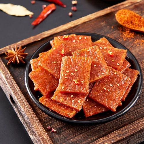 佳龙 Поцелуя пряные полоски больших подарков, большие подарки, маленькие закуски тофу, свинина, мясо большого ножа, острый вкус маленькие закуски глютена