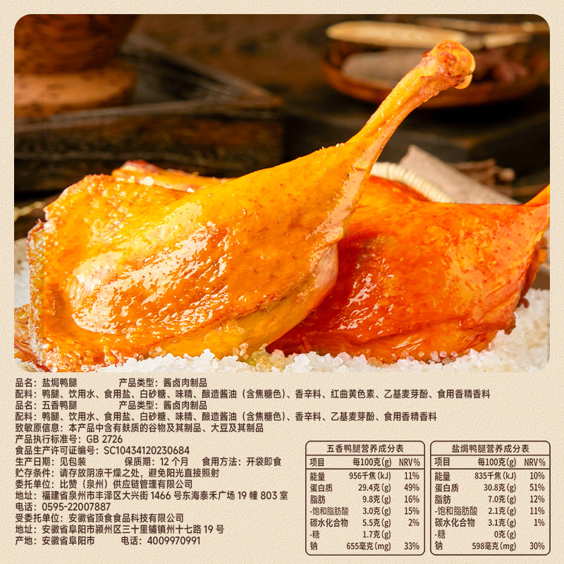 比比赞盐焗鸭腿五香肉类卤味熟食夜宵追剧充饥休闲解馋小吃零食品,淘宝优惠券,粉丝福利购,淘宝优惠卷