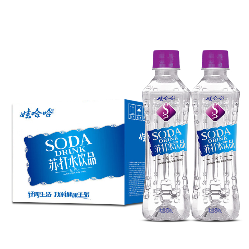 娃哈哈无汽苏打水350ml*24瓶整箱装饮料无糖0脂0卡无味弱碱性水 - 图3