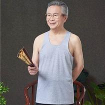 Old man vest in old cotton vest mens summer big code cross bar hit bottom sweatshirt old man lingerie dad dress
