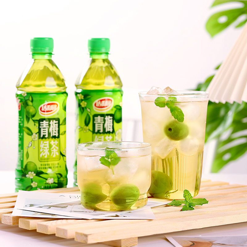 达利园青梅绿茶500ml*6瓶尝鲜装茶饮料果味茶小瓶白桃雪梨柠檬茶-图0