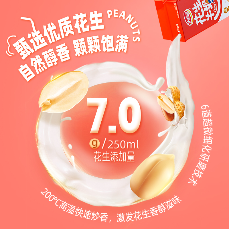 达利园花生牛奶250ml*24盒装原味营养核桃早餐奶即饮蛋白饮料整箱 - 图1