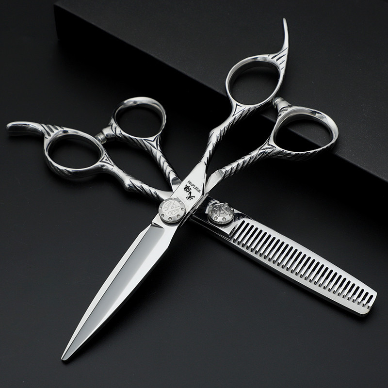 正品武雄理发剪刀发型师专用美发剪刀发廊专业平剪打薄无痕剪套装 - 图1