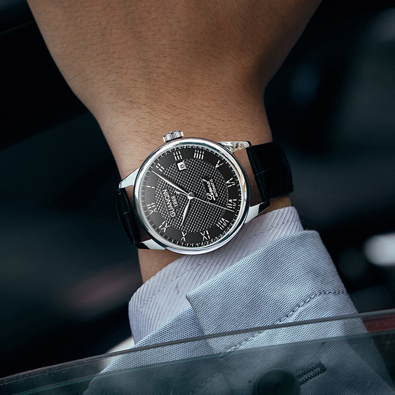 瑞士正品冠琴超薄防水男士机械表 冠琴荣事翔国产腕表