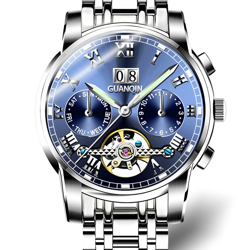 瑞士正品浪冠琴男士全自动机械手表 冠琴荣事翔国产腕表